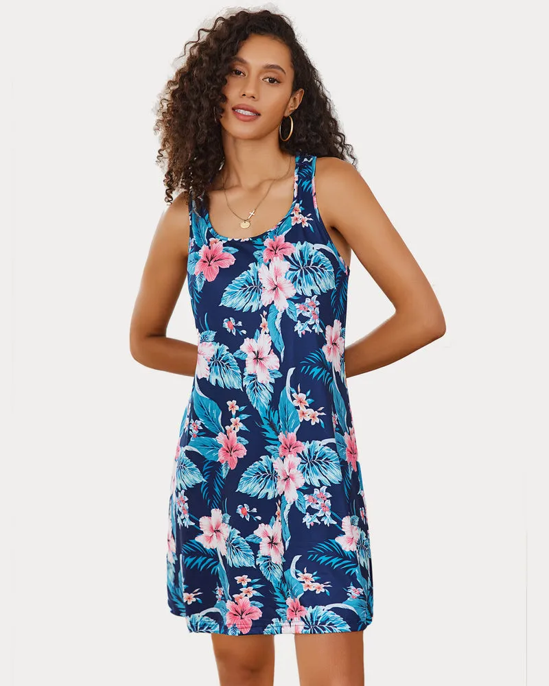 Printed Chemise Racerback Sleep Dress