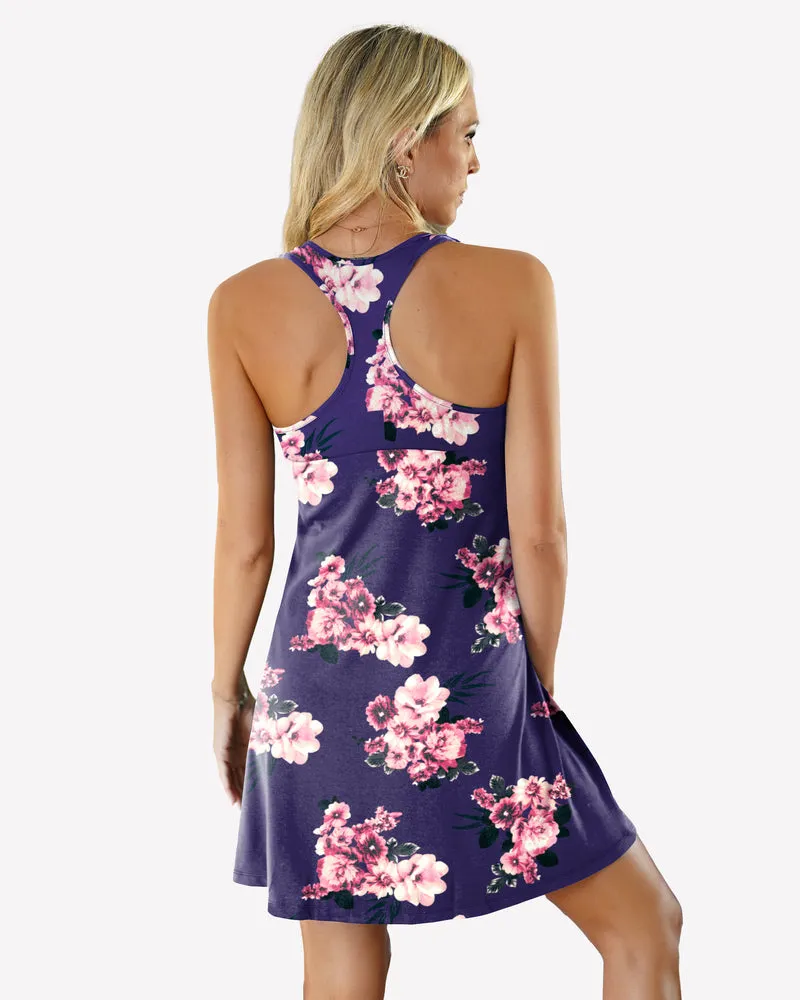 Printed Chemise Racerback Sleep Dress