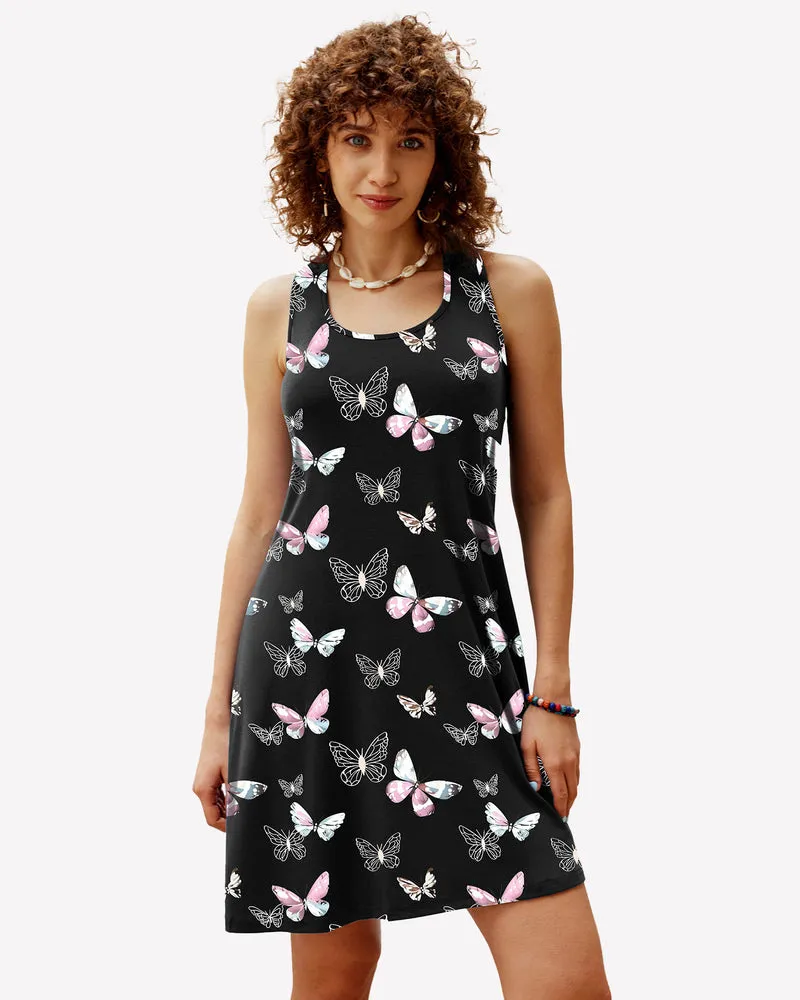 Printed Chemise Racerback Sleep Dress