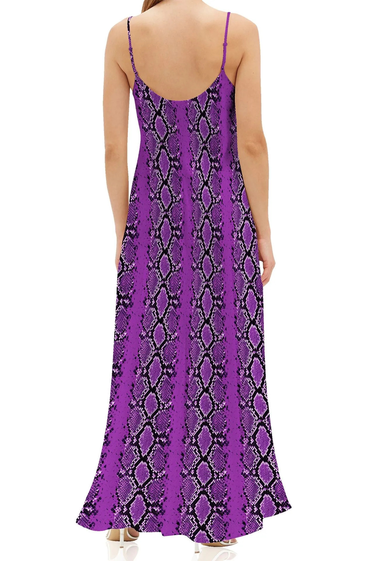 Purple Silk Slip Dress