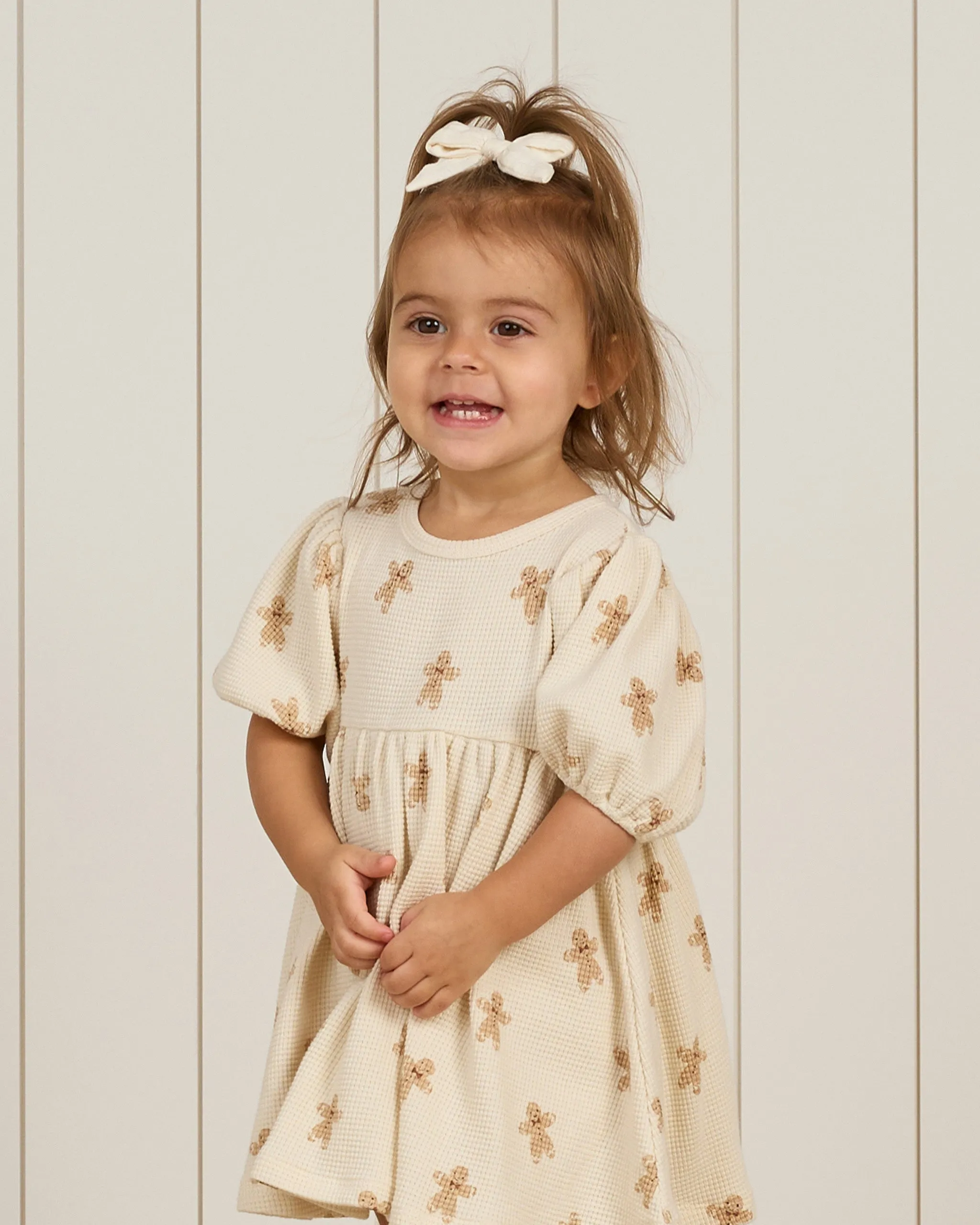 Quincy Mae - Waffle Babydoll Dress (Gingerbread)