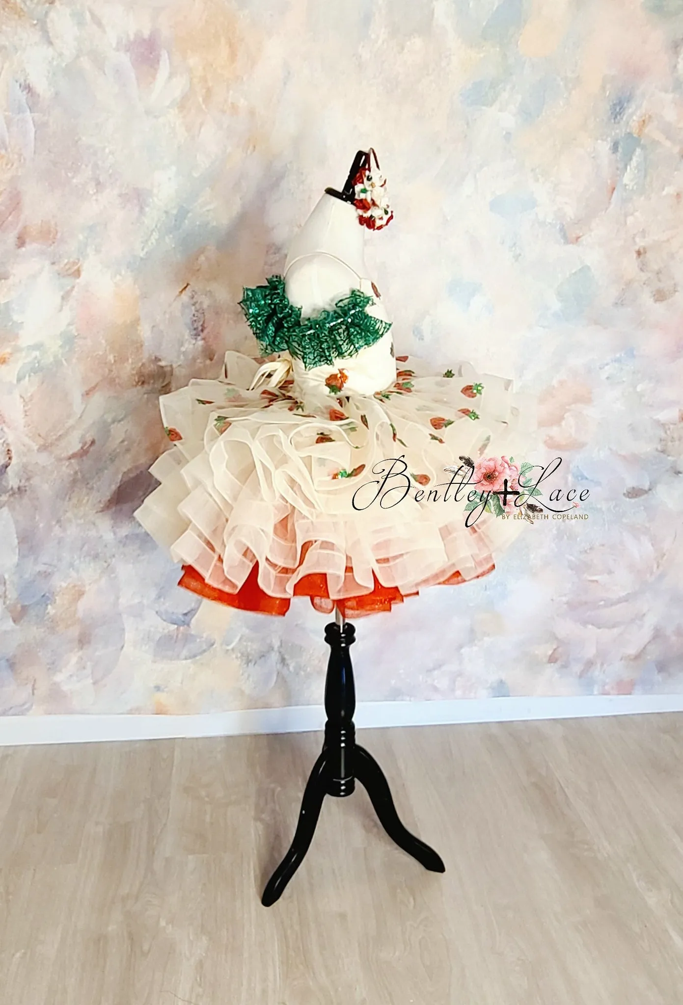 "Sweetest Strawberry"- Nude   cape (5 Year-Petite 6 Year)