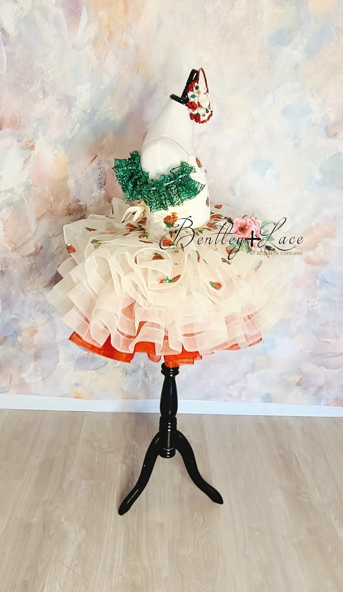 "Sweetest Strawberry"- Nude   cape (5 Year-Petite 6 Year)