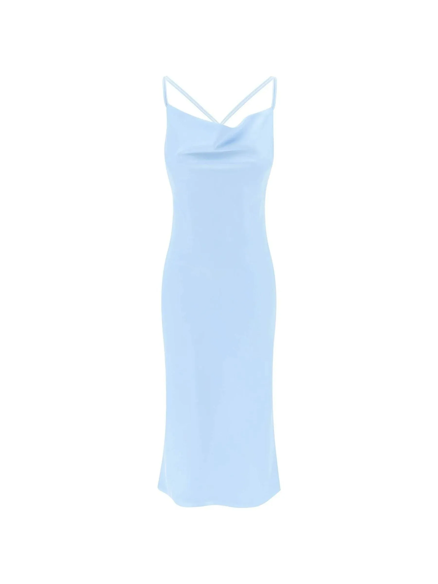 Satin Midi Slip Dress