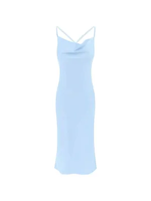 Satin Midi Slip Dress