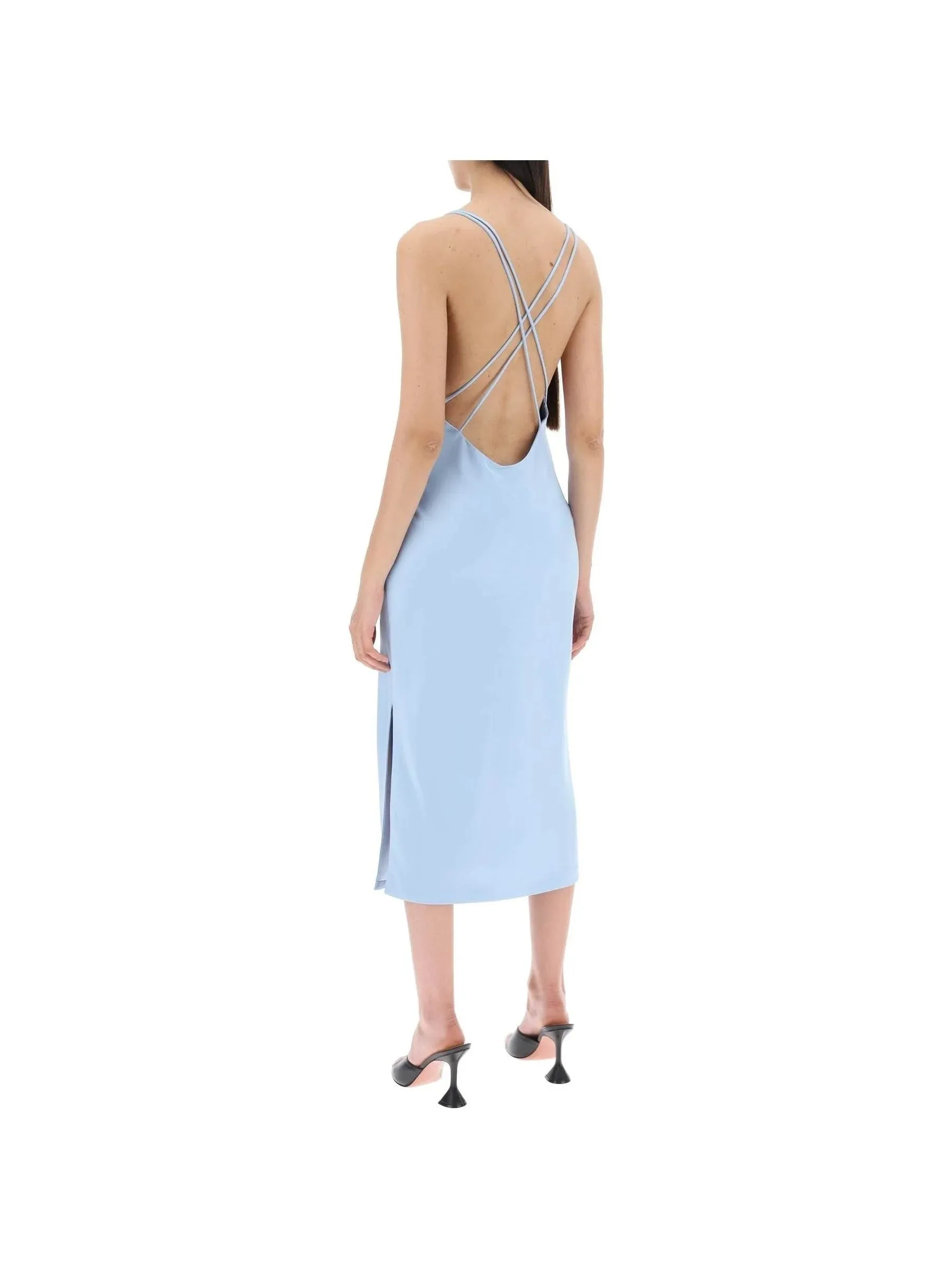 Satin Midi Slip Dress