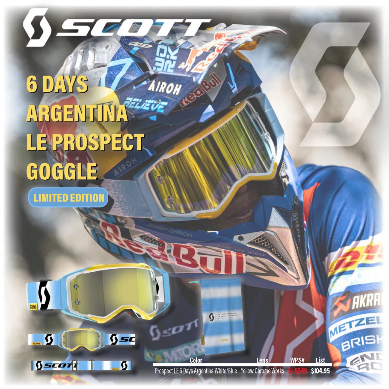 SCOTT Prospect 6 Days Argentina ISDE Goggles