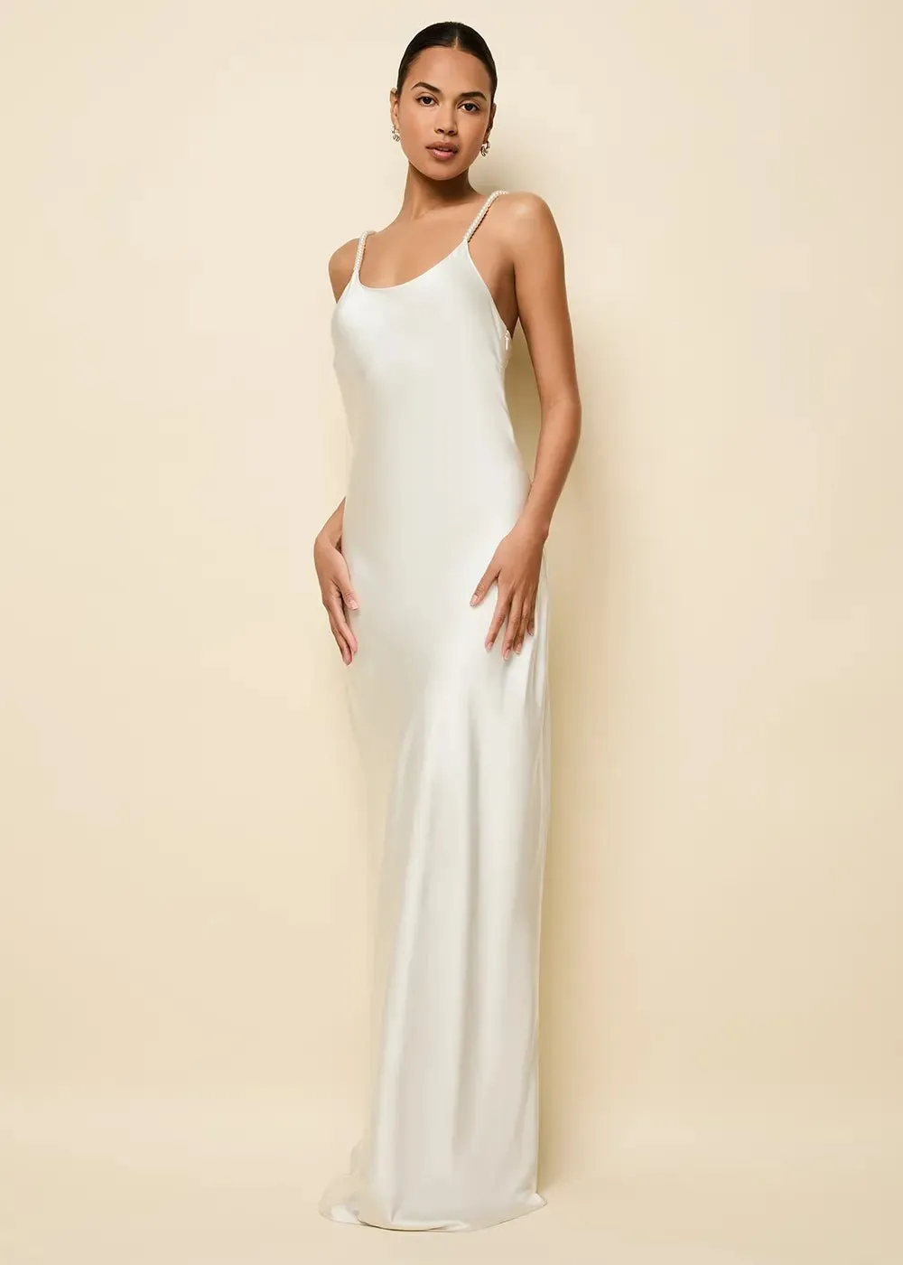 Selena Satin Dress Brule