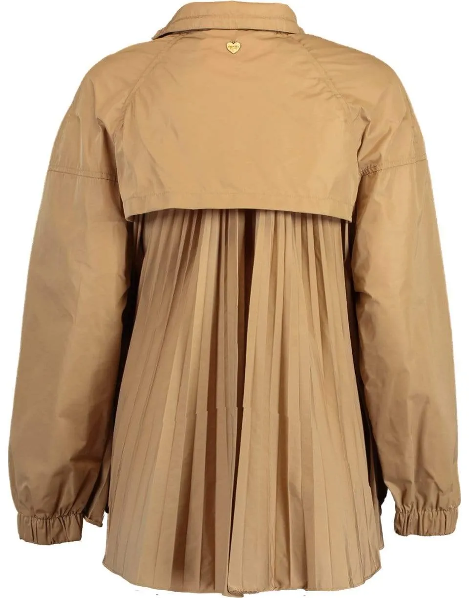 Short Pleated Back Parka