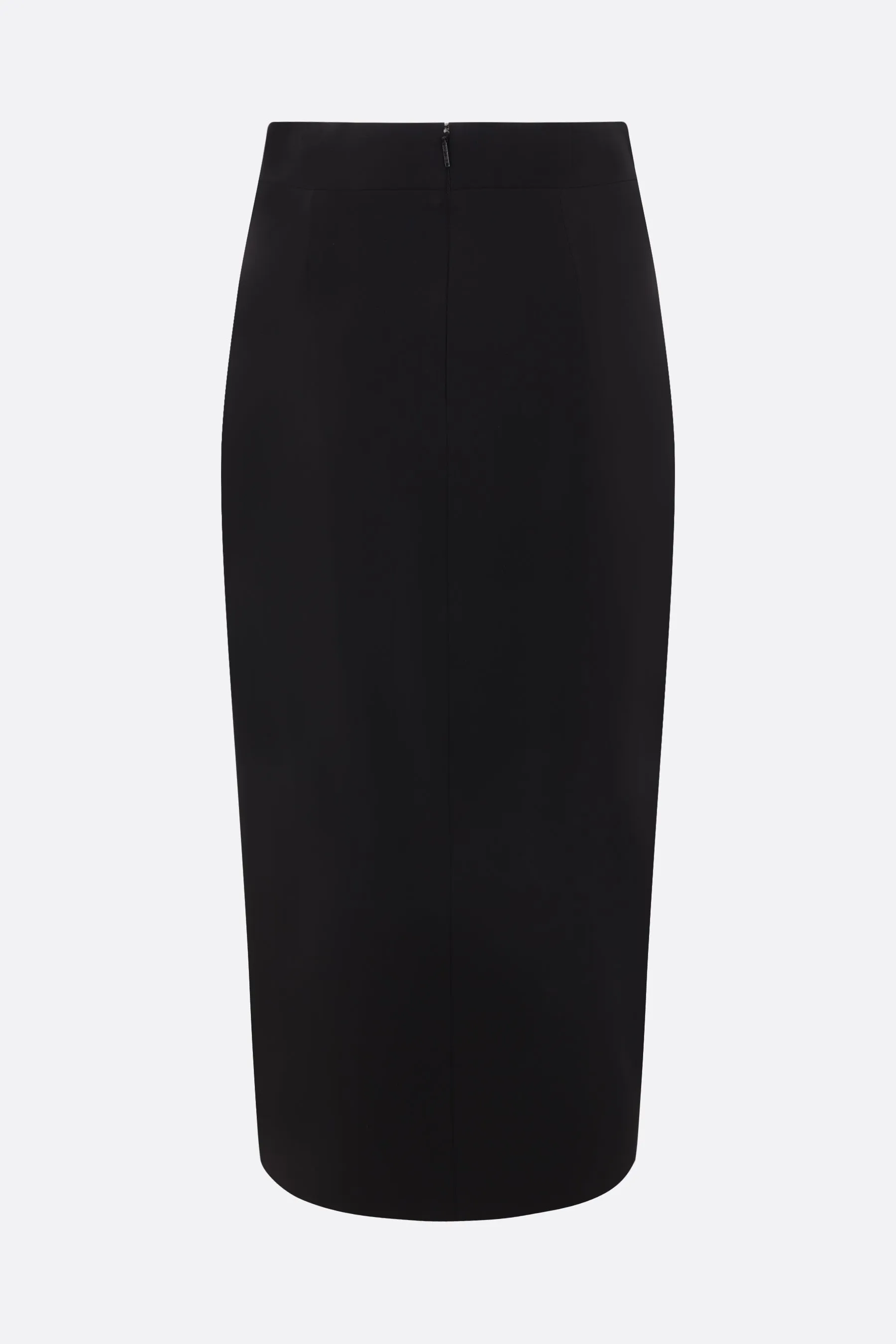 Side-Slit Cady Midi Skirt