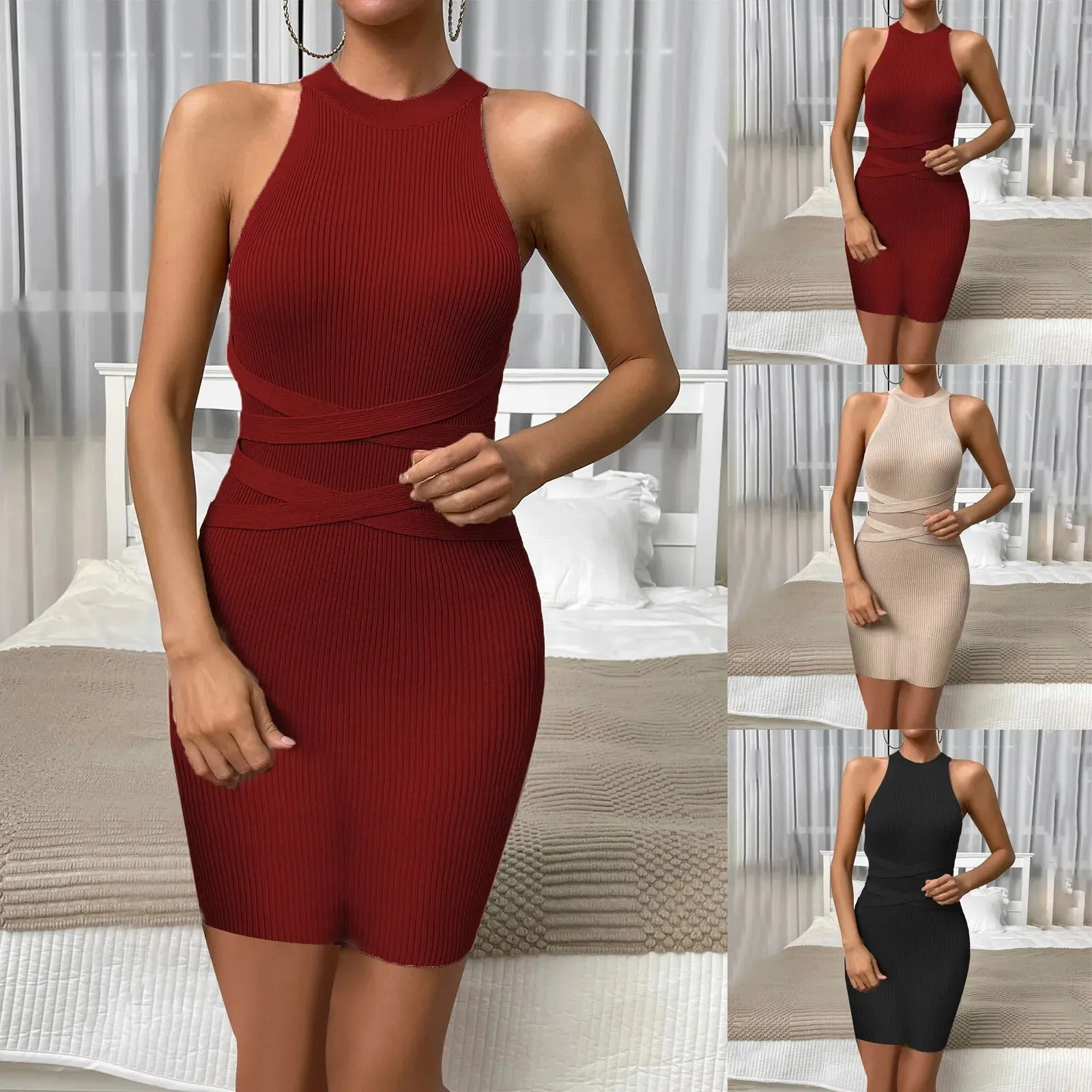 Sleeveless Mini Bodycon Dress