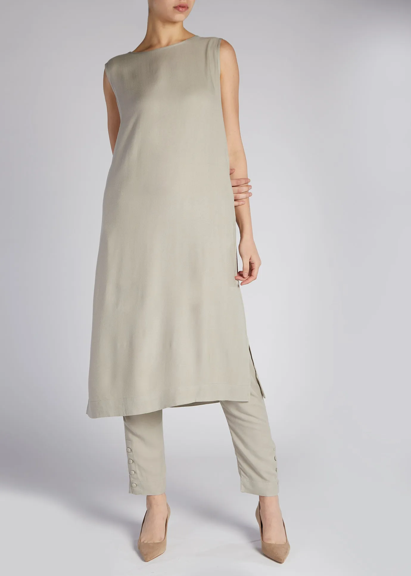 Slip Dress Light Grey