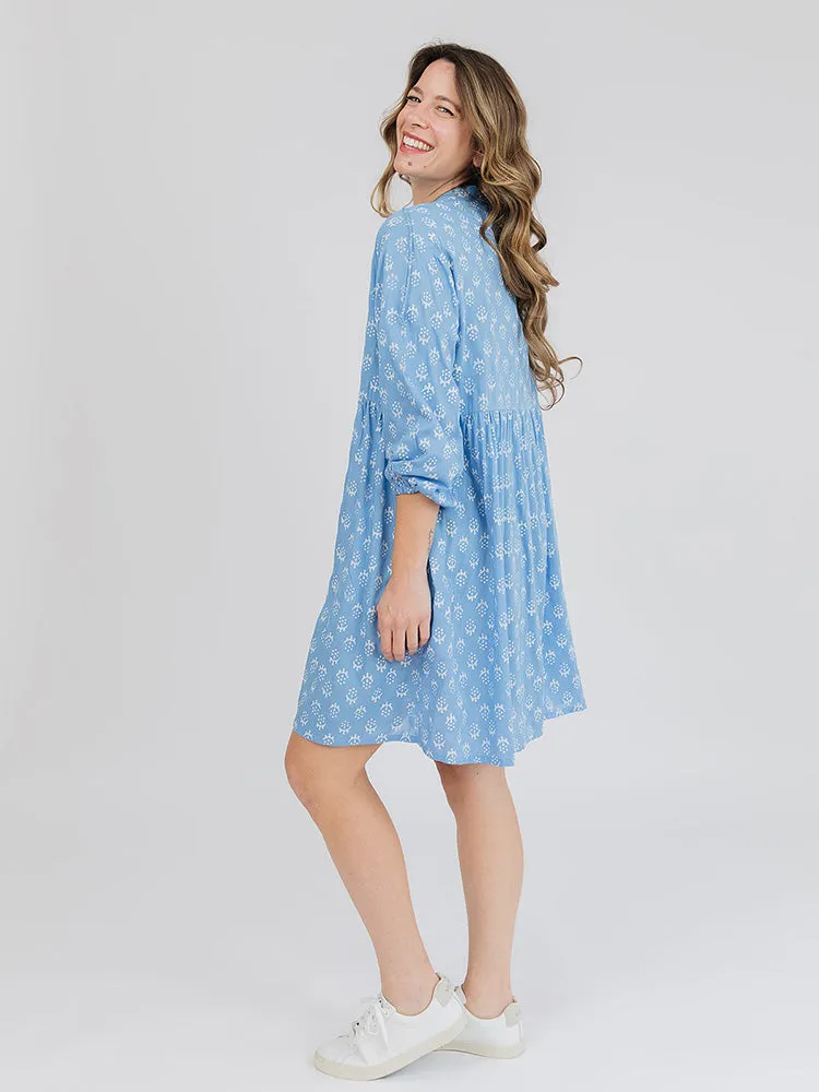 Sohla Mini Dress - Cornflower Blossom