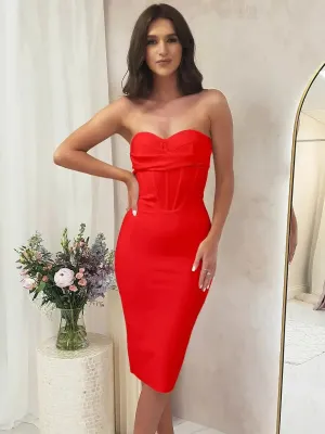 Strapless bodycon Bandage Dress