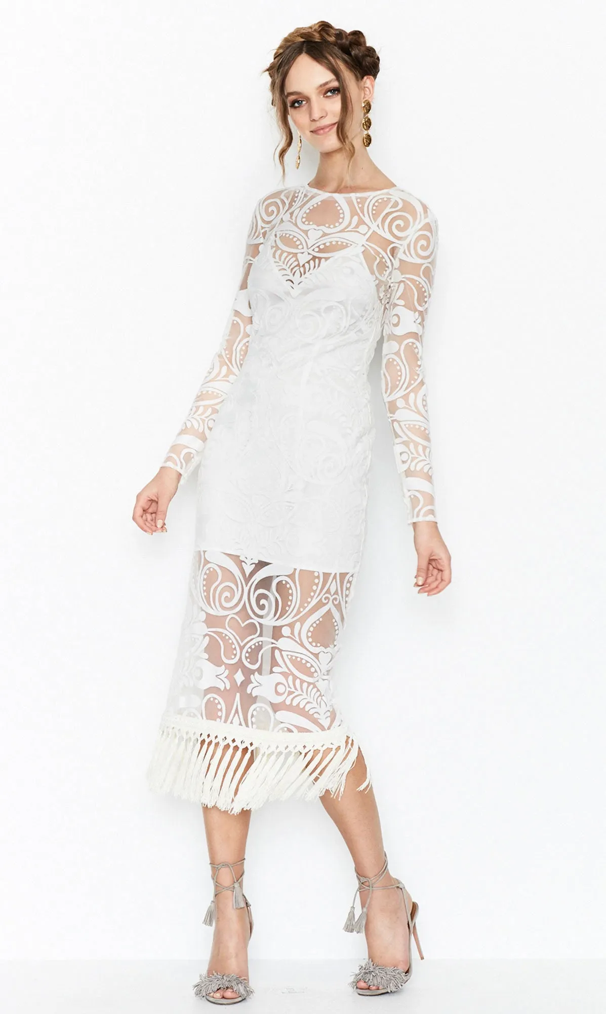 Tattoo Lady Dress- Porcelain