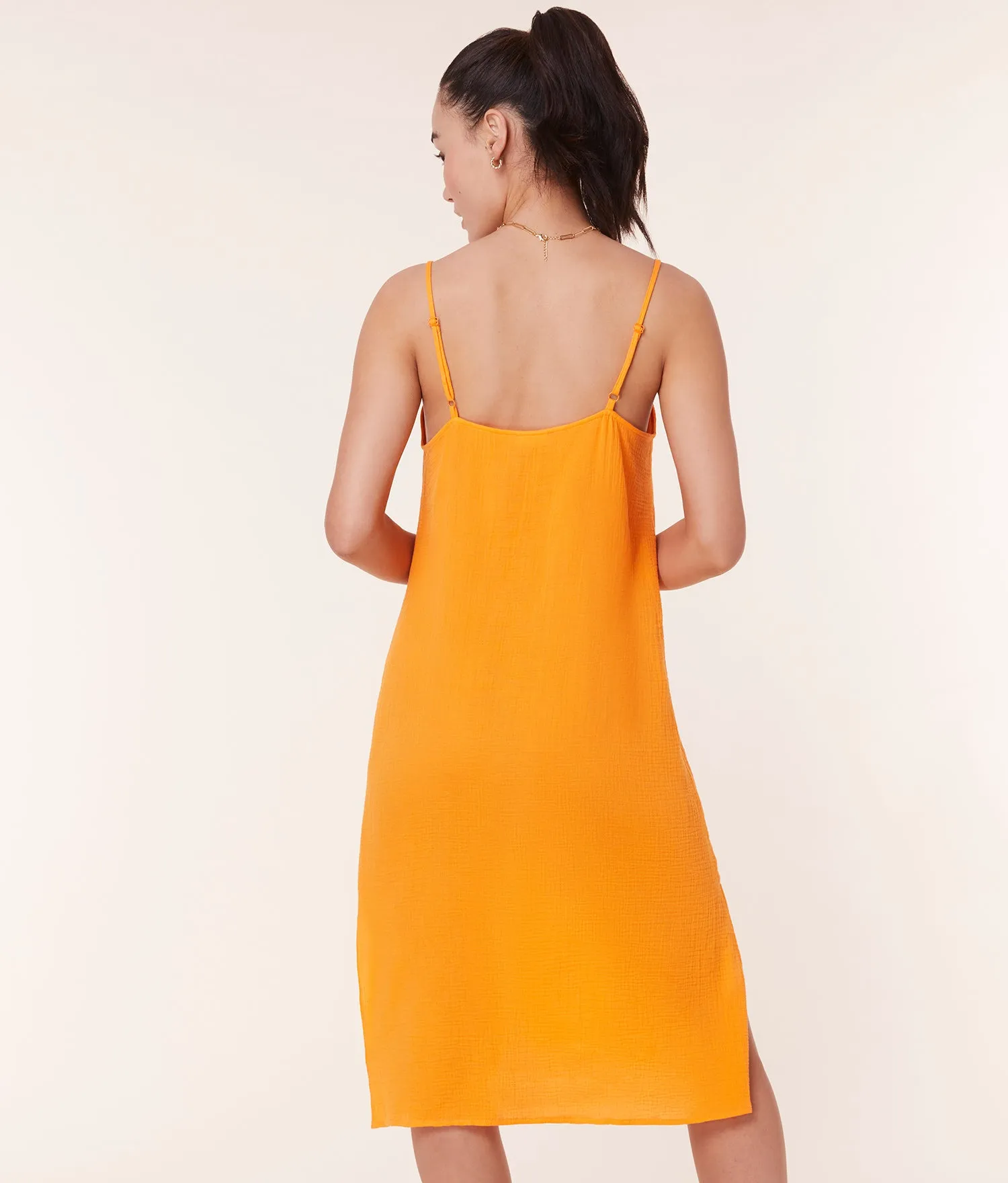 The Barreta Dress - Cotton Gauze - Marigold