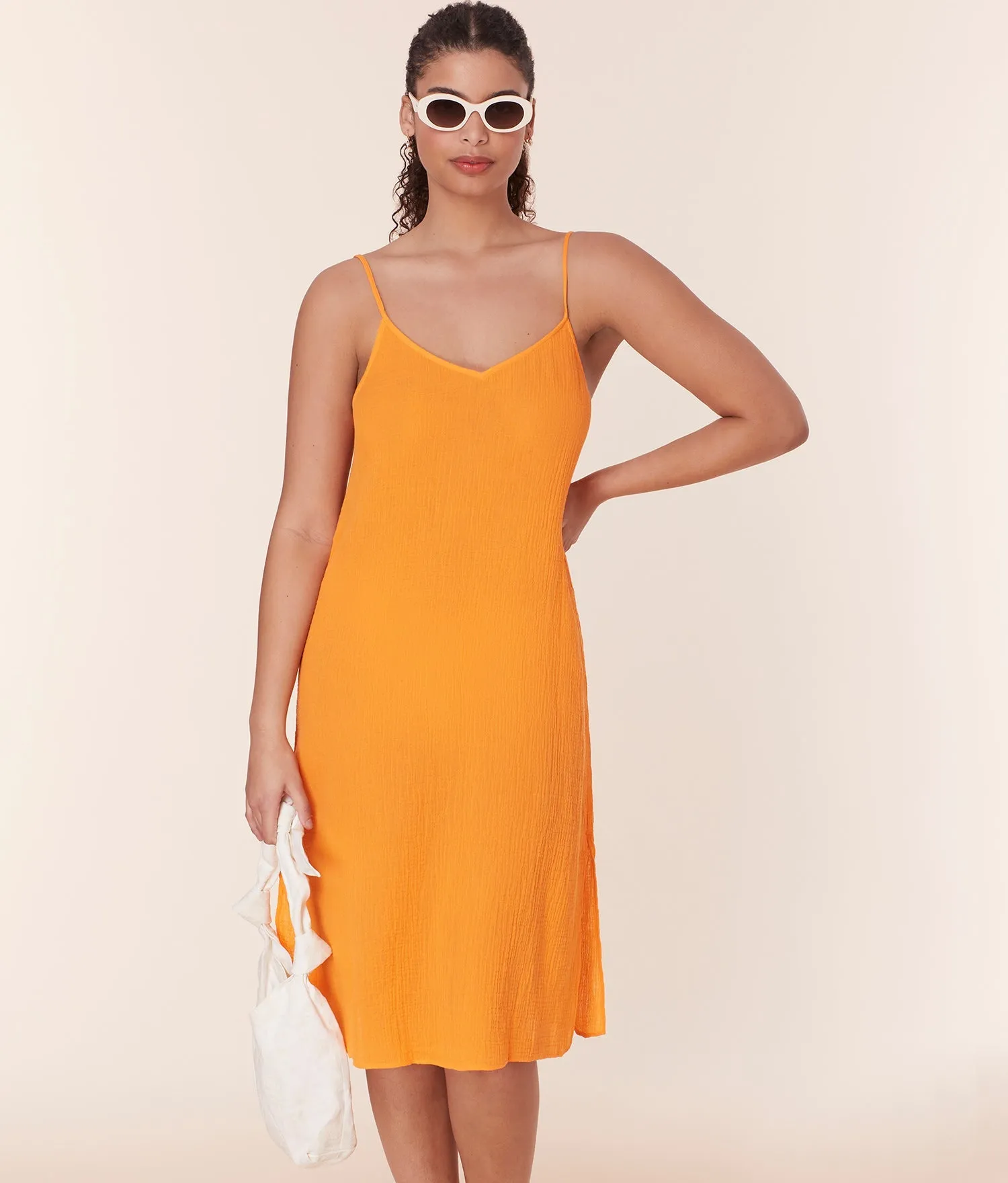 The Barreta Dress - Cotton Gauze - Marigold