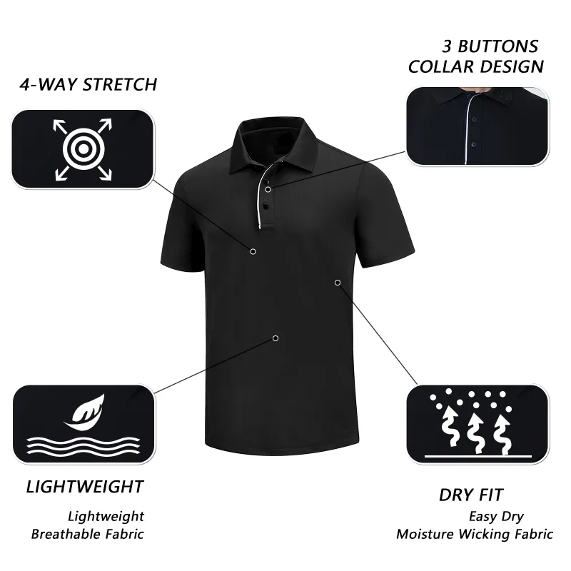 Tour Fit Short Sleeve Golf Shirt Men Navy