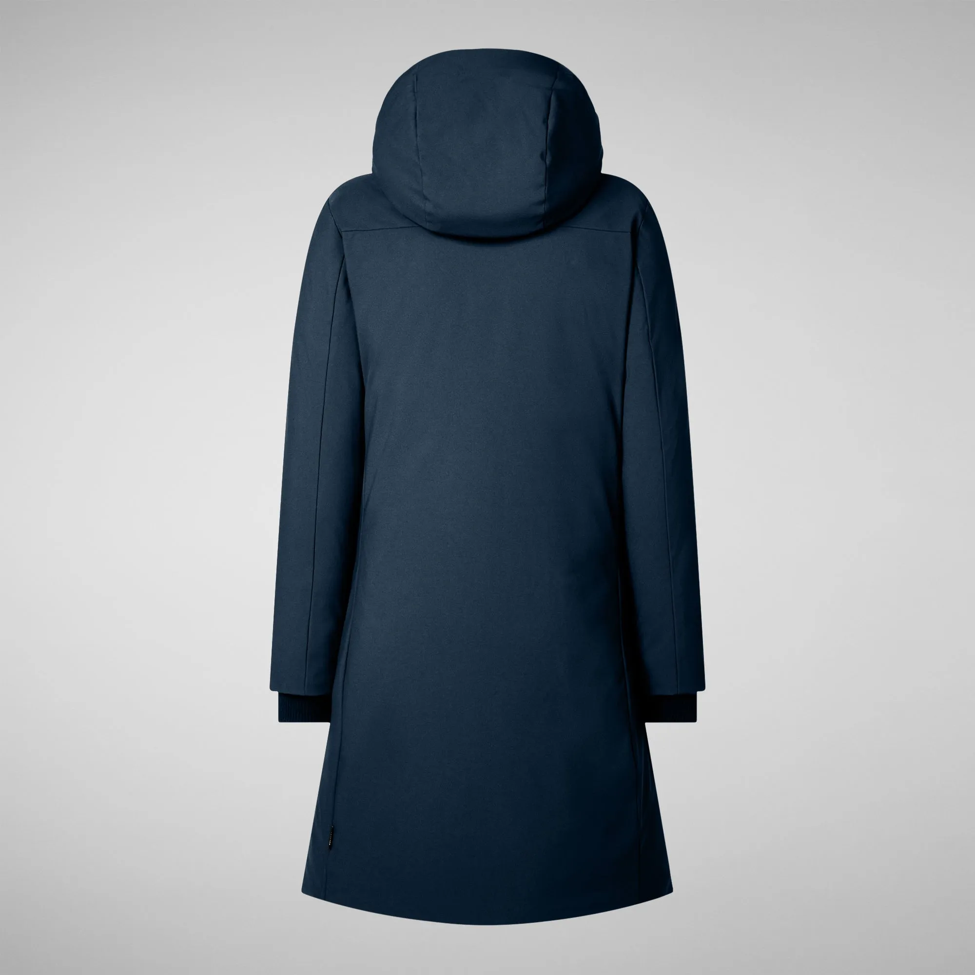 Woman's hooded parka Sienna in blue black