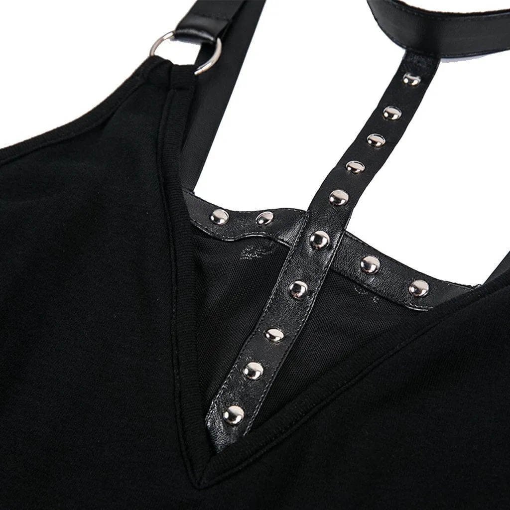 Women's Goth Halterneck Slip Dress