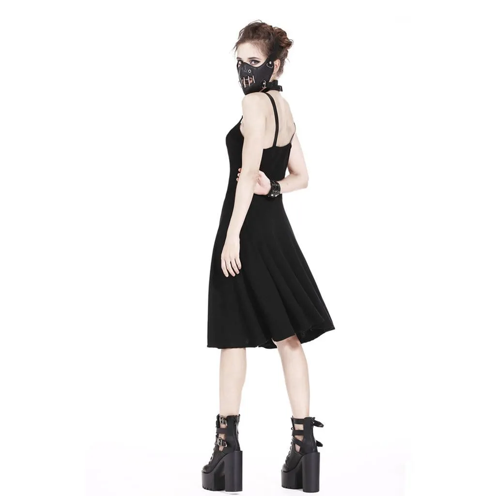 Women's Goth Halterneck Slip Dress