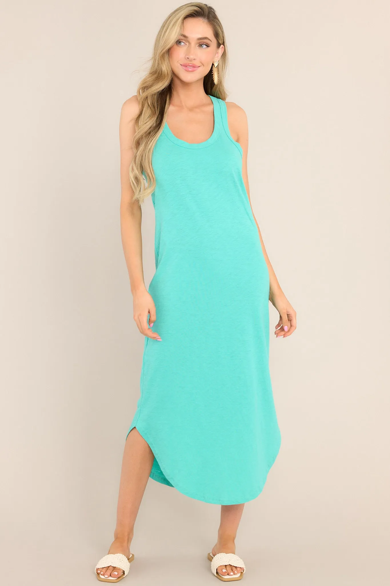 Z-Supply Easy Going Cotton Slub Cabana Green Dress